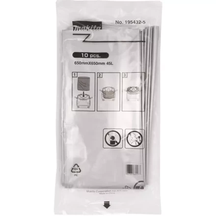 Мешок полиэтиленовый 45л. для DVC860L/DVC864L 10шт. , Makita 195432-5 купить в Нижневартовске
