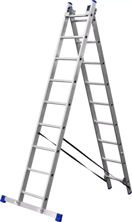Лестница ЗУБР универсальная, двухсекционная со стабилизатором, 9 ступеней 38821-09 купить в Нижневартовске