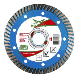 Диск алмазный по бетону TURBO EXTRA PROFESSIONAL MD-STARS 230*2,6*10*22,23 mm
