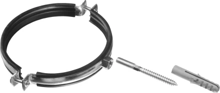 ЗУБР "МАСТЕР". Хомут трубный с гайкой, оцинкованный, в комплекте с сантехнической шпилькой и дюбелем, 5", 1шт 37866-138-144 купить в Нижневартовске