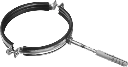 ЗУБР "МАСТЕР". Хомут трубный с гайкой, оцинкованный, в комплекте с сантехнической шпилькой и дюбелем, 5", 1шт 37866-138-144 купить в Нижневартовске