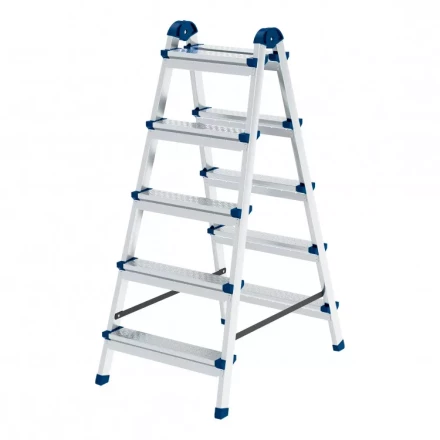 Стремянка двухсторонняя 5 ступеней сталь профиль стальные ступени Сибртех 97985 купить в Нижневартовске