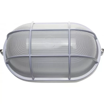 Светильник уличный СВЕТОЗАР влагозащищенный с решеткой, овал, цвет белый, 100Вт SV-57207-W купить в Нижневартовске