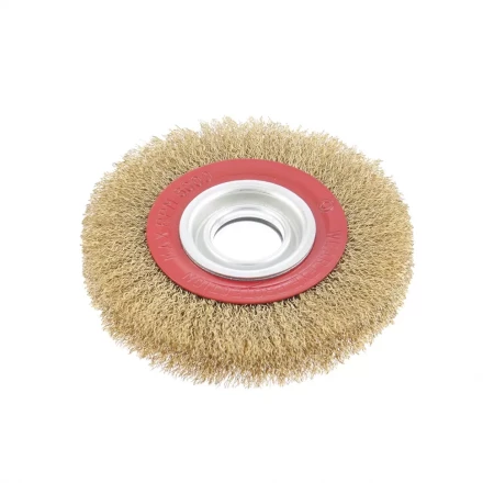 Щетка для точила 150 мм посадка 32 мм плоская латунированная витая проволока MTX 74660 купить в Нижневартовске