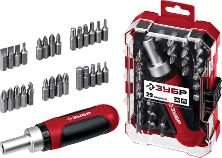 ЗУБР Мастер 29, 29 шт, набор: отвертка с насадками (25040) купить в Нижневартовске