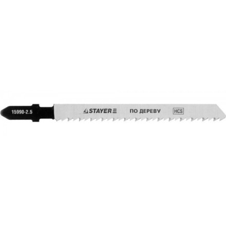 Полотна STAYER &quot;PROFI&quot;, T101B, для эл/лобзика, HCS, по дереву, ДСП, ДВП, EU-хвост., шаг 2,5мм, 75мм, 2шт 15990-2.5_z01 купить в Нижневартовске