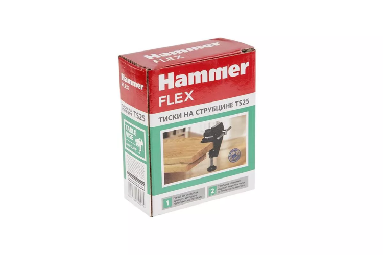 Тиски слесарные HAMMER TS40 на струбцине купить в Нижневартовске