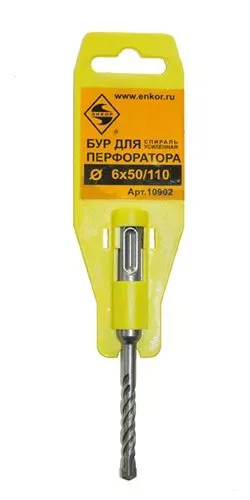 Бур SDS+  ф 6х 50/110 усиленный  10/50/300 10902 купить в Нижневартовске