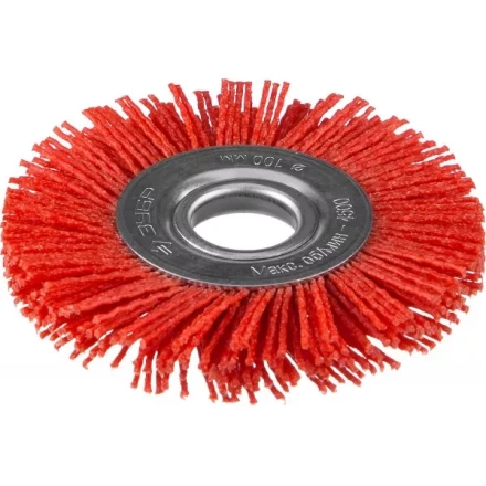ЗУБР "ПРОФЕССИОНАЛ". Щетка дисковая для УШМ, нейлоновая проволока с абразивным покрытием, 100х22мм 35160-100_z01 купить в Нижневартовске