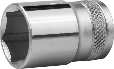 Торцовая головка KRAFTOOL &quot;INDUSTRIE QUALITAT&quot;, Cr-V, FLANK, хромосатинированная, 1/2&quot;, 19 мм 27805-19_z01 купить в Нижневартовске
