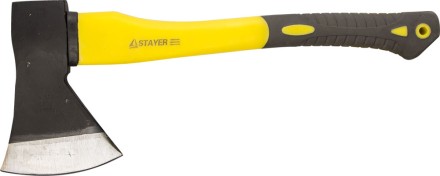 Топор STAYER кованый с двухкомпонентной стеклопластиковой рукояткой, 1,2кг 2062-12 купить в Нижневартовске
