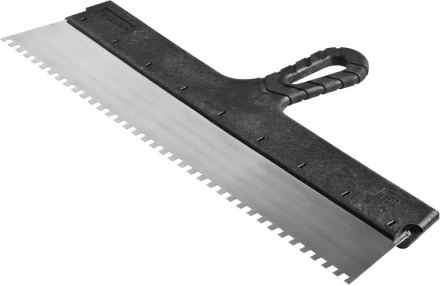Шпатель ЗУБР "СТАНДАРТ" фасадный, стальное полотно, 450мм, зуб 6х6 10053-45 купить в Нижневартовске