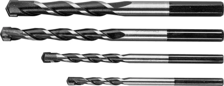 Набор ЗУБР Свёрла "СУПЕР-6" по бетону ударные, с шестигранным хвостовиком, 5-6-8-10 мм, 4шт 2916-H4 купить в Нижневартовске