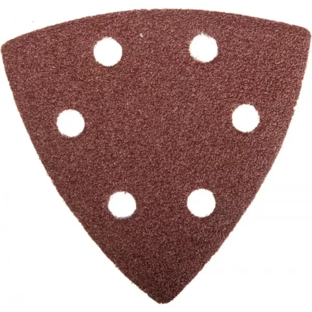Треугольник шлифовальный ЗУБР "МАСТЕР" универсальный на велкро основе, 6 отверстий, Р60, 93х93х93мм, 5шт 35583-060 купить в Нижневартовске
