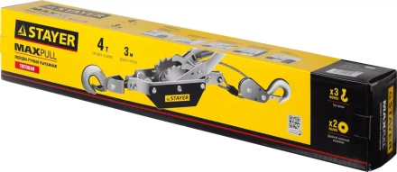 Лебедка STAYER "MAXPull" рычажная, тросовая, 4т/3м 4310-4 купить в Нижневартовске