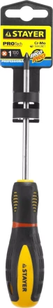 Отвертка STAYER "PROFI" "PROTech", двухкомп рукоятка, намагниченная, Cr-Mo, PH1x100мм 25132-1-10_z02 купить в Нижневартовске
