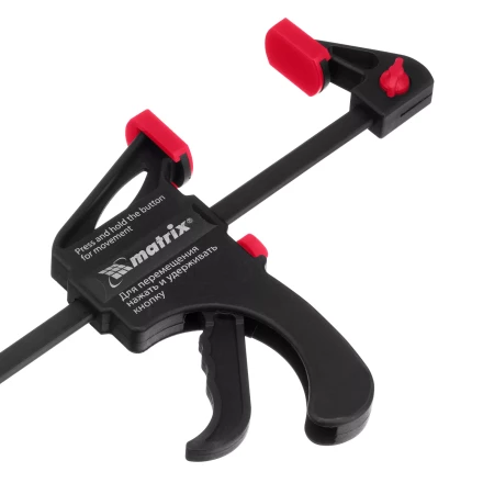 Струбцина универсальная, быстрозажимная, F-образная Matrix, 300 х 415 х 45 мм, пластиковый корпус, 20573 купить в Нижневартовске