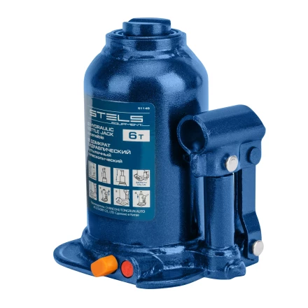 Домкрат гидравлический бутылочный телескопический Stels 51149, 6 т, подъем 180-410 мм 51149 купить в Нижневартовске