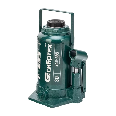 Домкрат гидравлический бутылочный Сибртех 50810, 30 т, 245-385 мм купить в Нижневартовске