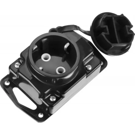 Колодка СИБИН для удлинителя, 1 гнездо, заземление, защитные крышки, IP44, макс мощность 3500Вт 55114-1 купить в Нижневартовске