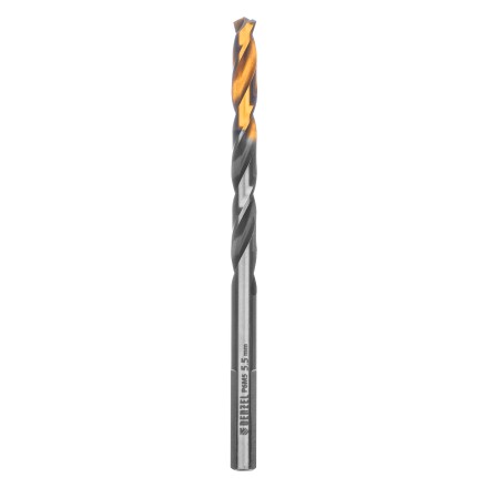 Сверло спиральное по металлу Denzel 5,5 x 93мм, Р6М5, Golden Tip, многогранная заточка, 718277 купить в Нижневартовске
