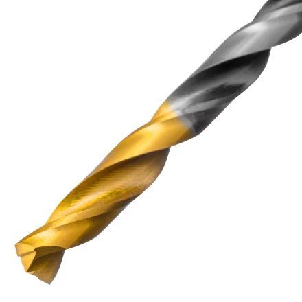 Сверло спиральное по металлу Denzel 5,5 x 93мм, Р6М5, Golden Tip, многогранная заточка, 718277 купить в Нижневартовске