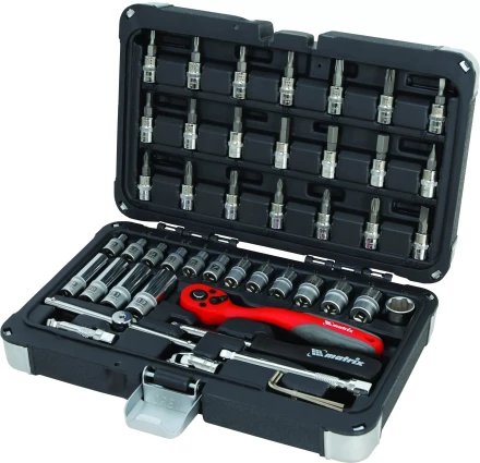 Набор инструмента, 1/4", Cr-V, S2, усиленный кейс, 47 предм  MATRIX PROFESSIONAL 13550 купить в Нижневартовске