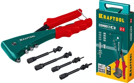 Комбинированные заклепочники, KRAFTOOL Combo2-M6 31180 31180 купить в Нижневартовске