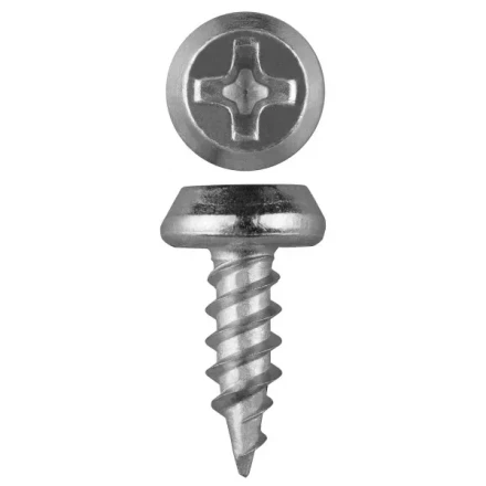 Саморезы ЗУБР "МАСТЕР" оцинкованные, для крепления лист. металла до 0.9 мм, полуцилиндр. головка, 3.5x11мм, 55шт 300126-35-11 купить в Нижневартовске