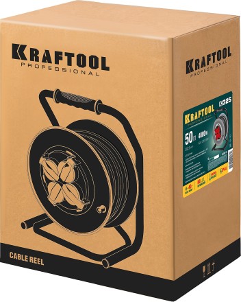 Силовые удлинители на стальной катушке  HEAVY DUTY 4.0, кабель КГ 3х2,5 кв мм 55086-50 купить в Нижневартовске