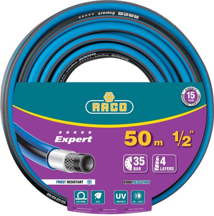 Шланг RACO &quot;EXPERT&quot; поливочный, 30атм., армированный, 3-х слойный, 1/2&quot;x50м 40302-1/2-50 купить в Нижневартовске