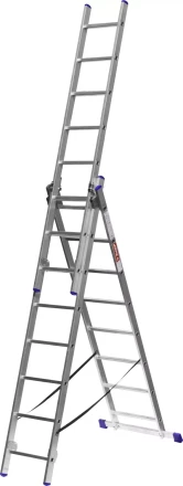 Лестница ЗУБР универсальная, трехсекционная со стабилизатором, 8 ступеней 38831-08 купить в Нижневартовске