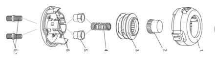 Катушка универ. триммер. гайка М8,гайка М10, винт М8-М10, лев. резьба,шаг 1,25 мм  DENZEL 96312 купить в Нижневартовске