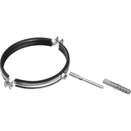 ЗУБР "МАСТЕР". Хомут трубный с гайкой, оцинкованный, в комплекте с сантехнической шпилькой и дюбелем, 6", 1шт 37866-159-166 купить в Нижневартовске