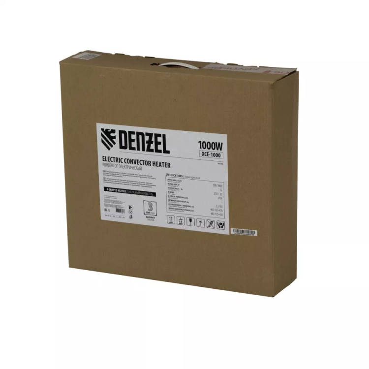 Конвектор электрический XCE-1000, 230 В, 1000 Вт, X-образный нагреватель Denzel 98115 купить в Нижневартовске