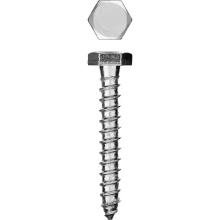 Шурупы ЗУБР "МАСТЕР" с шестигранной головкой, оцинкованные, 8x40мм, 80шт 4-300451-08-040 купить в Нижневартовске