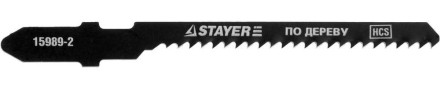 Полотна STAYER &quot;PROFI&quot;, T119BO, для эл/лобзика, HCS, по дереву, ДСП, фигур. рез, EU-хвост., шаг 2мм, 50мм, 2шт 15989-2_z01 купить в Нижневартовске