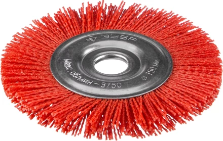 ЗУБР "ПРОФЕССИОНАЛ". Щетка дисковая для УШМ, нейлоновая проволока с абразивным покрытием, 150х22мм 35160-150_z01 купить в Нижневартовске