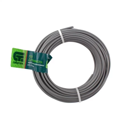 Леска для триммера круглая, армированная алюминием, 2.4 мм х 15 м, Россия Сибртех 961935 купить в Нижневартовске