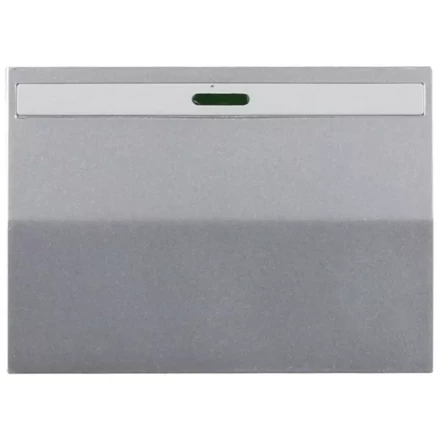 Выключатель СВЕТОЗАР "ЭФФЕКТ" проходн., с эффектом свечения, одноклав., без вставки и рамки, св.-серый метал., 10A/~250B SV-54438-SM купить в Нижневартовске