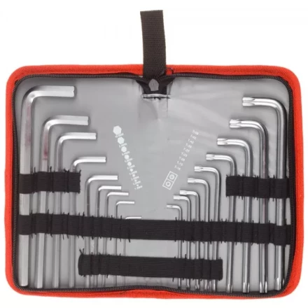 Набор ключей имбусовых ЗУБР "МАСТЕР"Cr-V,нейлон чехол,HEX 1,5-10 мм длинные 9 шт,TORX Т10-Т50  длинные 9 шт 27463-H18 купить в Нижневартовске