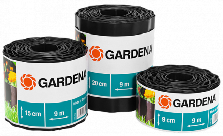 Бордюр черный 20 см , длина 9 м GARDENA купить в Нижневартовске