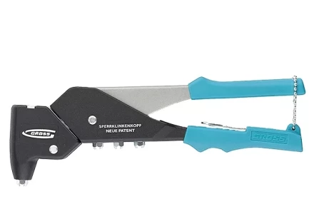 Заклёпочник литой усиленный поворотный 0-360* заклёпки 2,4-4,8мм GROSS 40405 купить в Нижневартовске