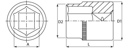 Головка торцевая 3/8&quot;DR  6 мм  S04H3106  Jonnesway 48009 купить в Нижневартовске