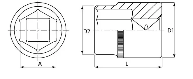Головка торцевая 3/8"DR  6 мм  S04H3106  Jonnesway 48009 купить в Нижневартовске