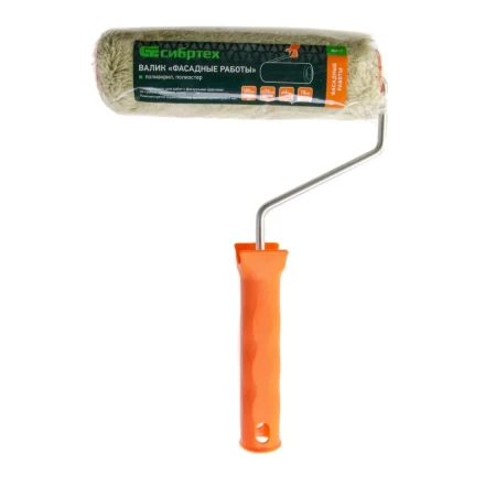 Валик "Фасадные работы", 180 мм, ворс 18 мм, D 36 мм, D ручки - 6 мм, полиакрил,полиэстер Сибртех 80217 купить в Нижневартовске