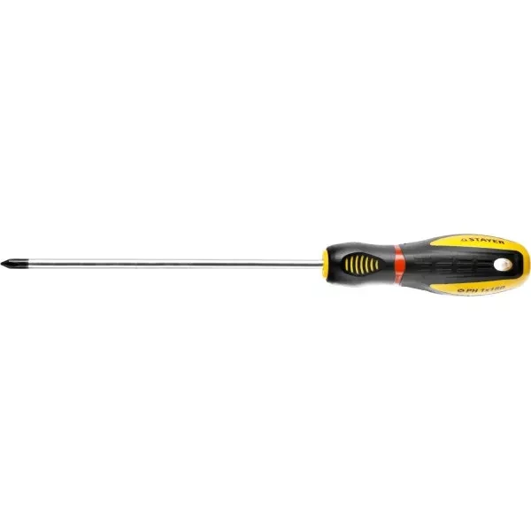 Отвертка STAYER "PROFI" "PROTech", двухкомп рукоятка, намагниченная, Cr-Mo, PH1x150мм 25132-1-15_z02 купить в Нижневартовске