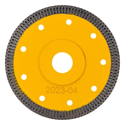 Диск алмазный отрезной Denzel 125 х 22,2мм, сплошной, супертонкий, горячий пресс, сухой/мокрый рез 73058 купить в Нижневартовске