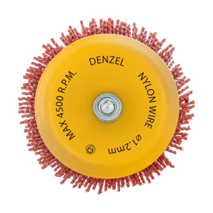 Щетка для дрели, 75 мм, Чашка, со шпилькой, нейлоновая щетина Denzel 74436 купить в Нижневартовске