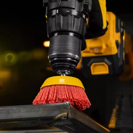 Щетка для дрели, 75 мм, Чашка, со шпилькой, нейлоновая щетина Denzel 74436 купить в Нижневартовске